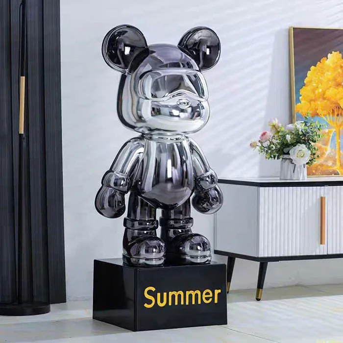 Mô hình Gấu Bearbrick Ánh Kim ( Size 80cm ) - Gia Huy Decor