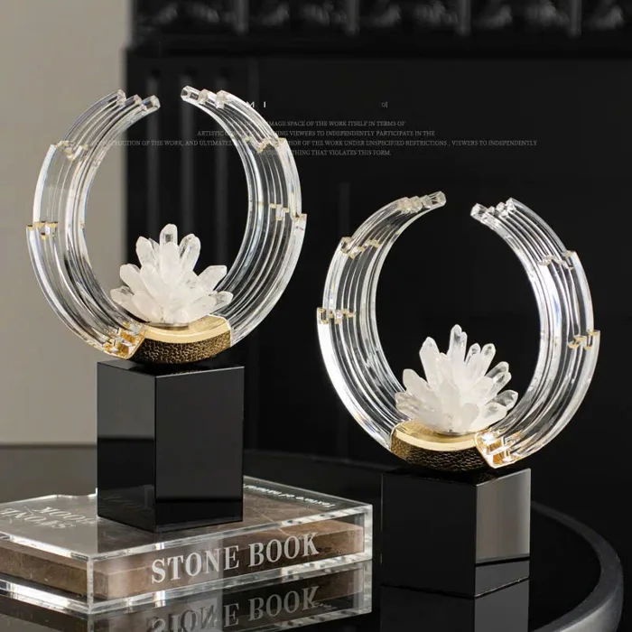 Mô Hình Decor Vầng Trăng Tinh Thể Tác Phẩm Nghệ Thuật Độc Đáo