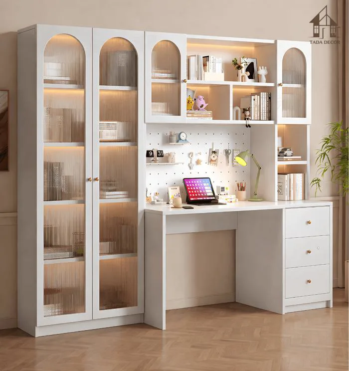 Bàn học kèm tủ đa năng đẹp – Tối ưu không gian học tập | TDBH05