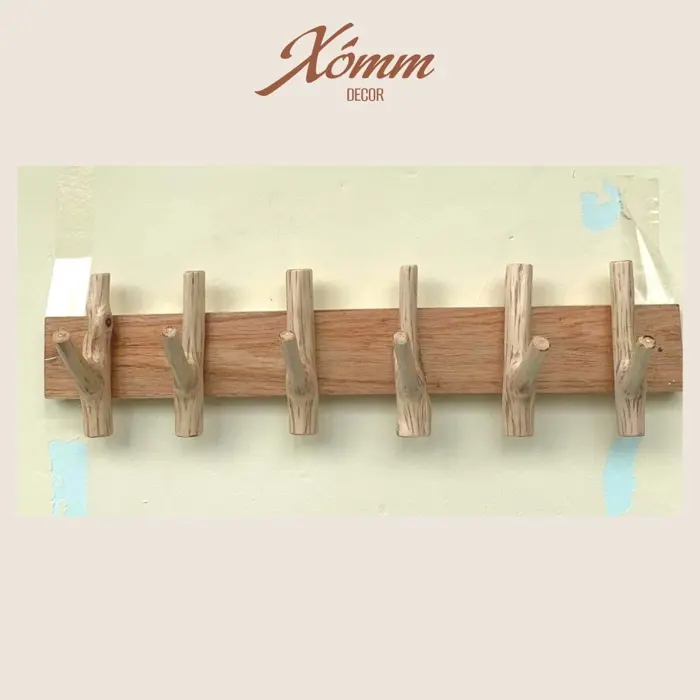 Móc gỗ treo quần áo, treo đồ gắn tường, móc gỗ treo tường trang trí decor,  phong cách vintage - Tretrucvietnam