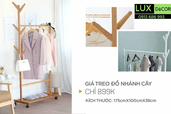giá treo đồ nhánh cây LUX DéCOR 4