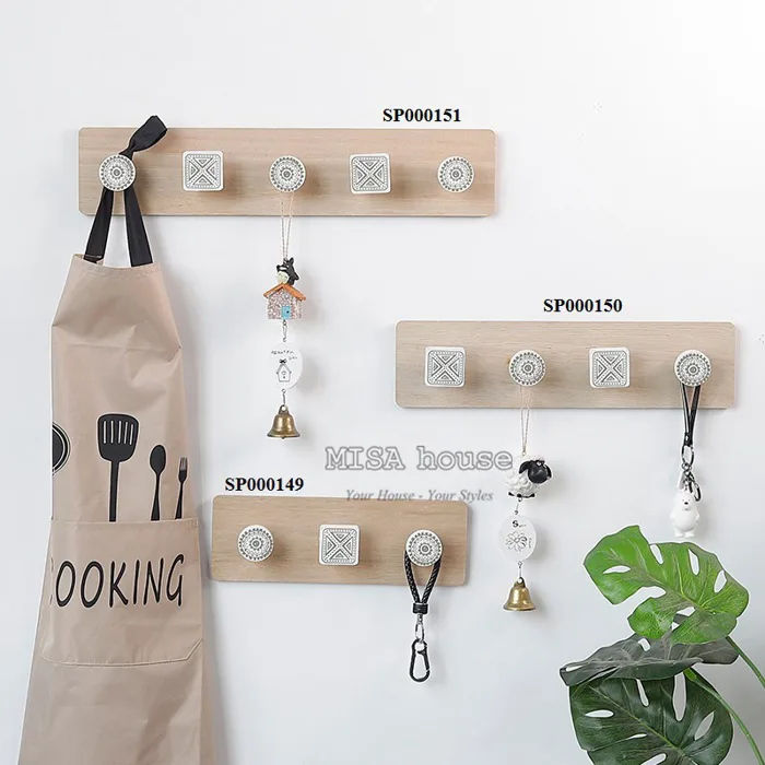 Móc treo đồ gỗ hoa văn hiện đại kiểu Hàn Quốc - Misa House
