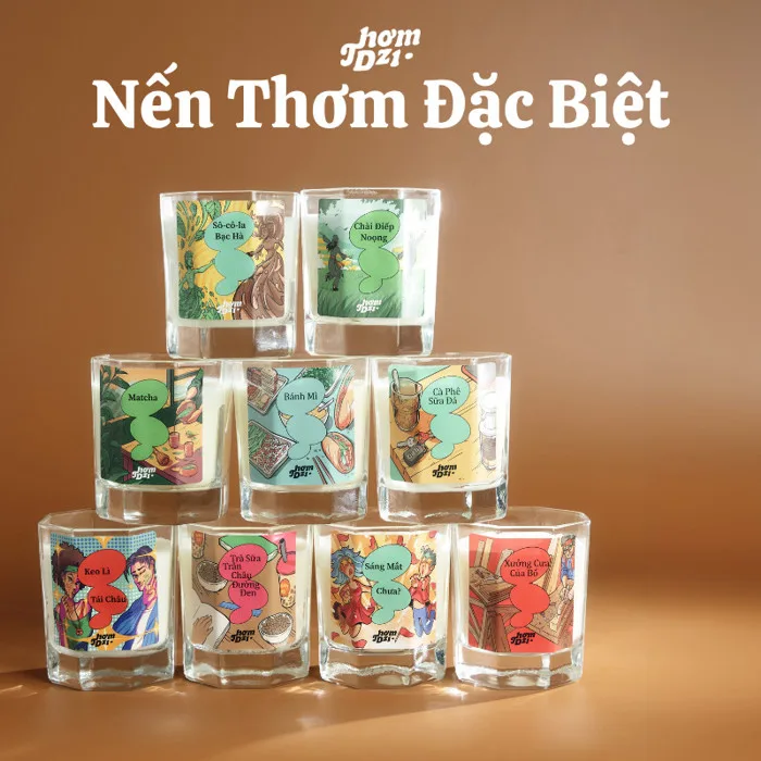 Nến Thơm Decor Phòng THƠM DZI Nến Thơm Quà Tặng Sinh Nhật Nến Thơm Mùi Cà  Phê, Gỗ, Trà Sữa và Bánh Mì