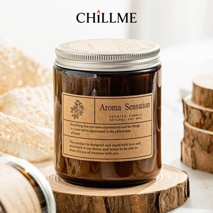 Nến thơm tinh dầu thiên nhiên chillme không khói thơm phòng ngủ an toàn  decor đẹp mắt thư giãn Aroma