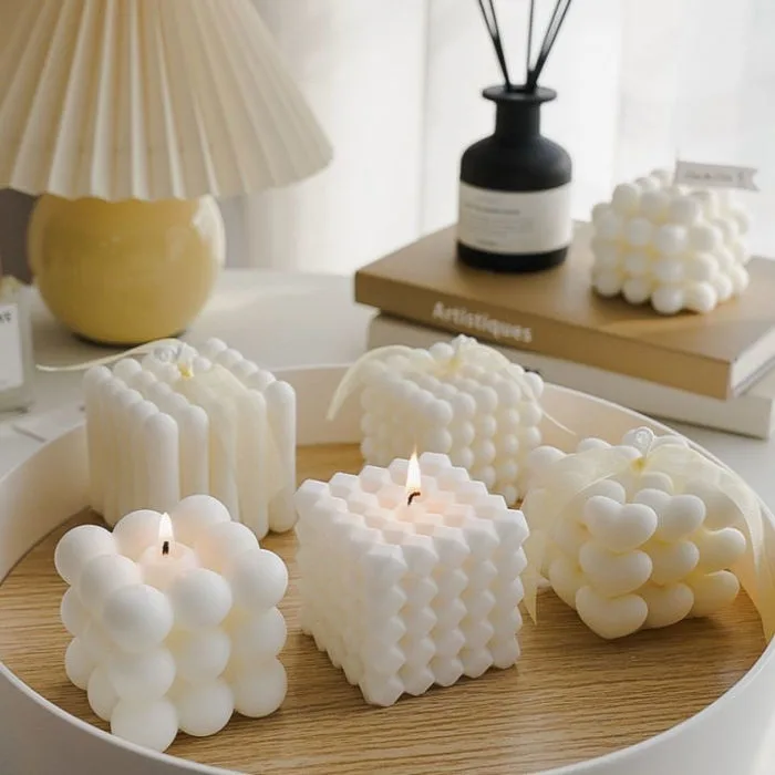 Nến thơm hình lục giác sang trọng dùng trang trí nhà cửa. Nến decor phong  cách Hàn Quốc Nến Thơm Dùng Làm Quà Tặng Nến Thơm Tạo Không Khí Ấm Cúng -