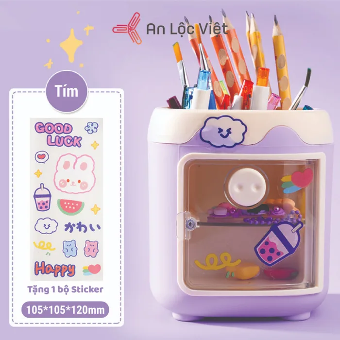 [SIÊU HOT] Hộp Cắm Bút, Ống Cắm Bút để bàn hình Heo siêu dễ thương, Decor  trang trí bàn học.