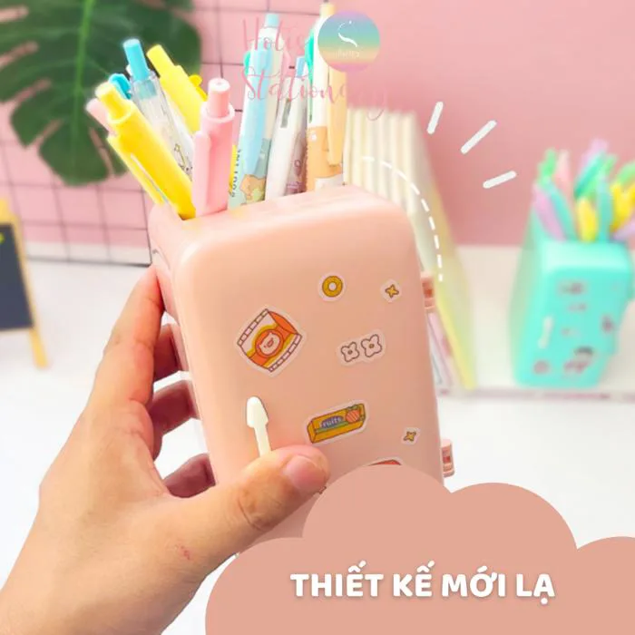 Ống đựng bút tủ lạnh trang trí bàn học thiết kế mới lạ độc đáo hotis-