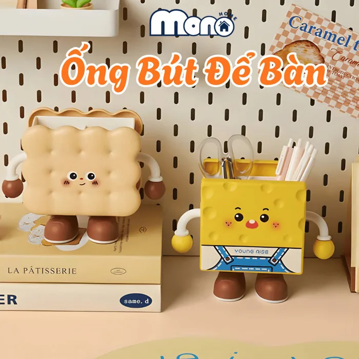 Hộp Bút Để Bàn Hoạt Hình Dễ Thương, Ống Cắm Bút Đựng Đồ Dùng Học Tập Trang  Trí Bàn Học, Bàn Làm Việc