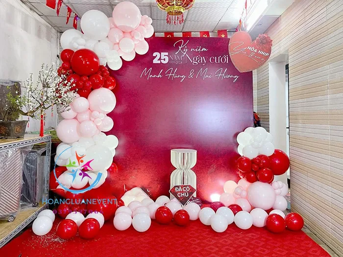 Decor phông nền kỷ niệm 50 năm ngày cưới