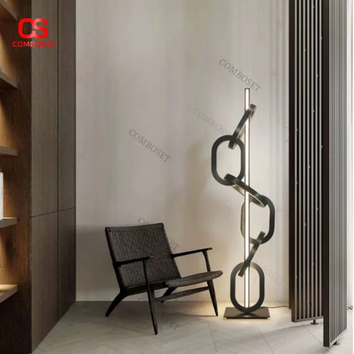 Đèn Đứng LED Mắt Xích, Phụ Kiện Decor Phòng Khách