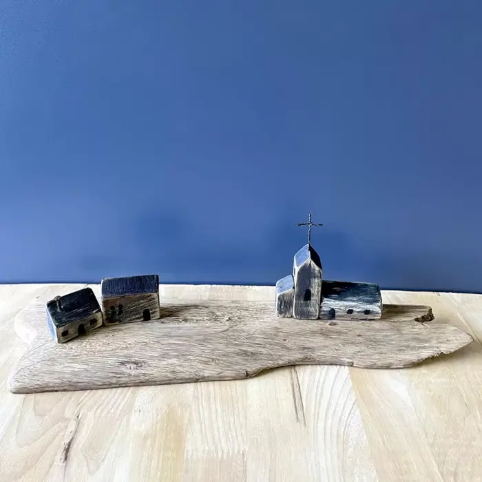 Mô Hình Nhà Thờ Gỗ Lũa Nt-0004, Thủ Công, Phụ Kiện Decor