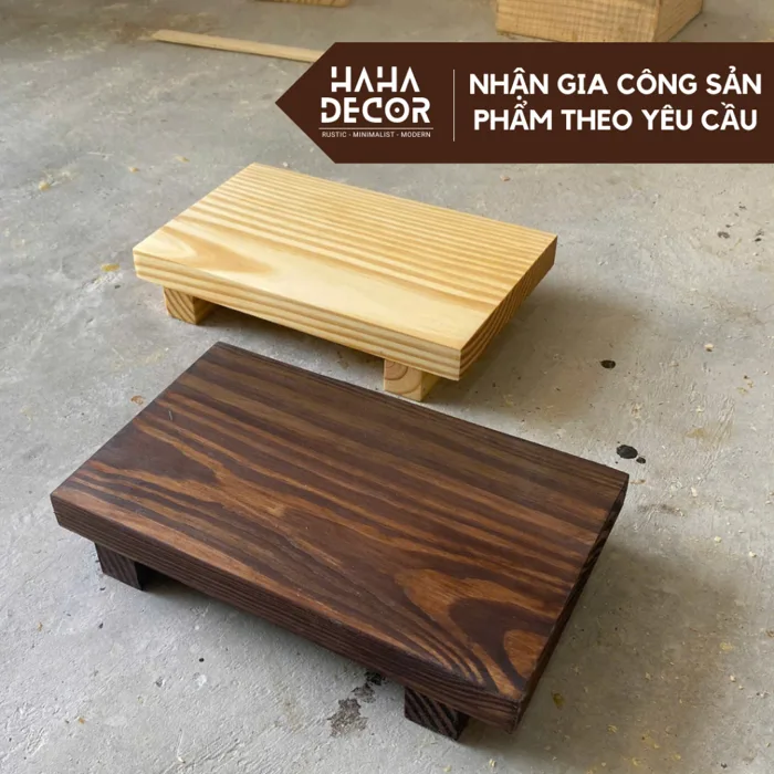 Đôn gỗ tự nhiên kê tượng đài Dài 25cm, đế gỗ decor phụ kiện trang trí chụp  ảnh gỗ thông mỹ CCG17 | Shopee Việt Nam