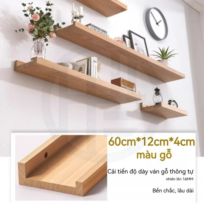 𝑯𝑬𝑰𝑵𝑶 Kệ Gỗ Treo Tường Trang Trí Decor Phòng Khách Thanh Ngang - Tặng  Kèm Phụ Kiện Dễ Lắp Đặt | Shopee Việt Nam