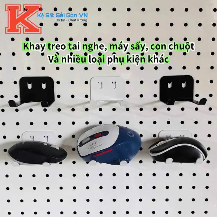 Khay chữ U treo phụ kiện Decor bảng Pegboard kim loại - Kệ sắt sài gòn