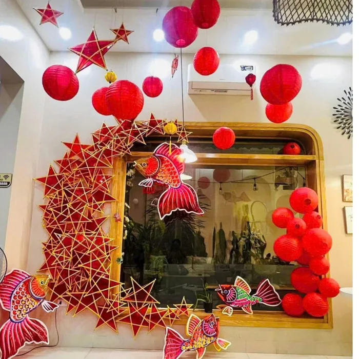 Combo Sét phụ kiện decor quán cafe quán nước Trung Thu
