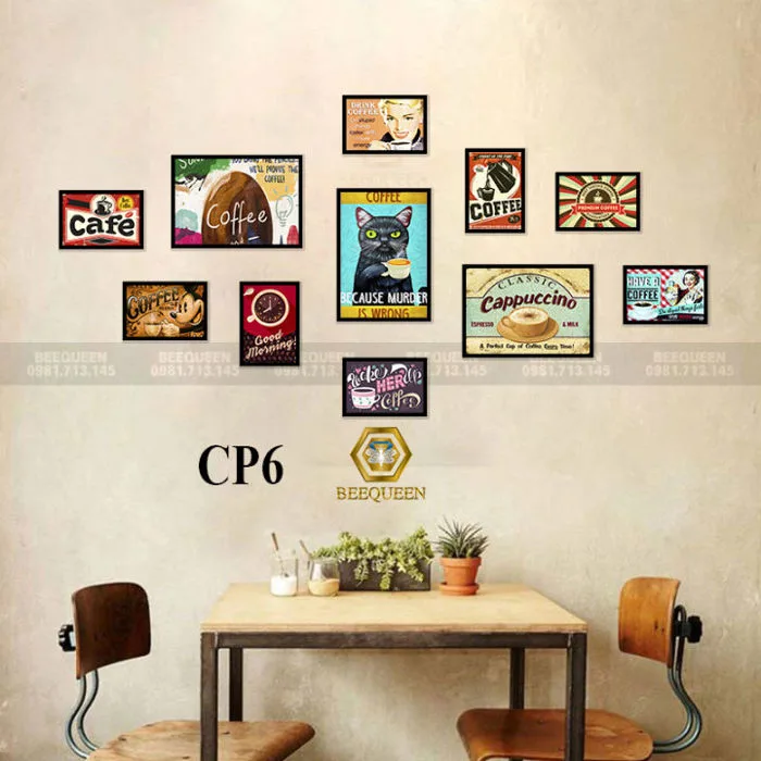 Album 20 Bộ Tranh Cà Phê Trang Trí - Decor Quán Cafe Có Khung Và Phụ Kiện  Treo Kèm Theo - Lazada | Lazada Việt Nam