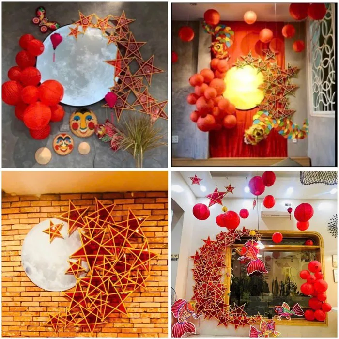 Combo Sét phụ kiện decor quán cafe quán nước Trung Thu
