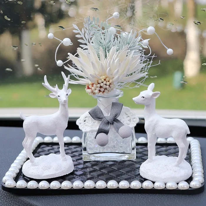 Phụ kiện trang trí oto cặp hươu decor nội thất xe hơi đẹp, sáng tạo