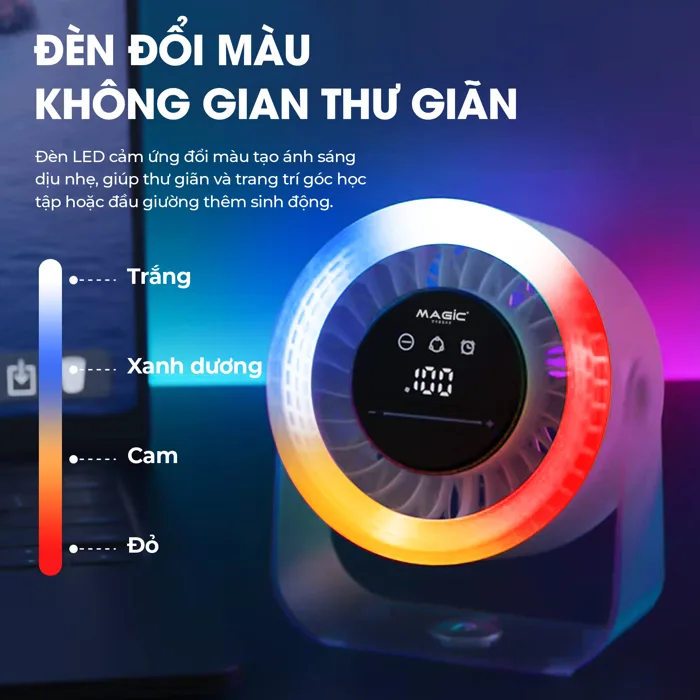Quạt Sạc Mini Để Bàn Magic A-010 - Magic Vietnam