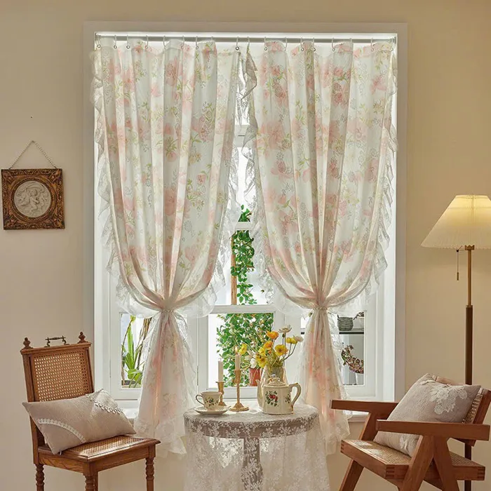 Rèm cửa TIÊU CLOSET decor phòng khách, ngủ, bếp, homestay, studio,..phong  cách vintage
