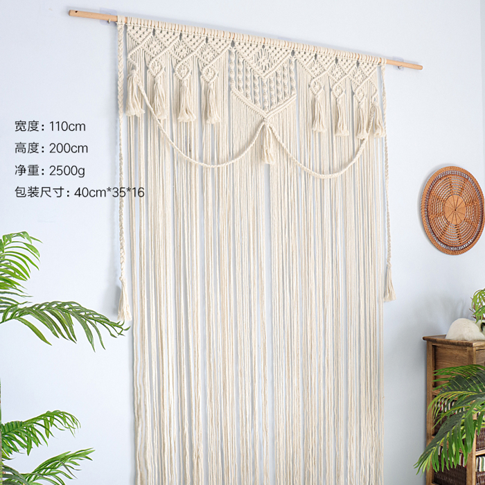 Curtain macrame lắp đặt bên ngoài, rèm trang trí đám cưới