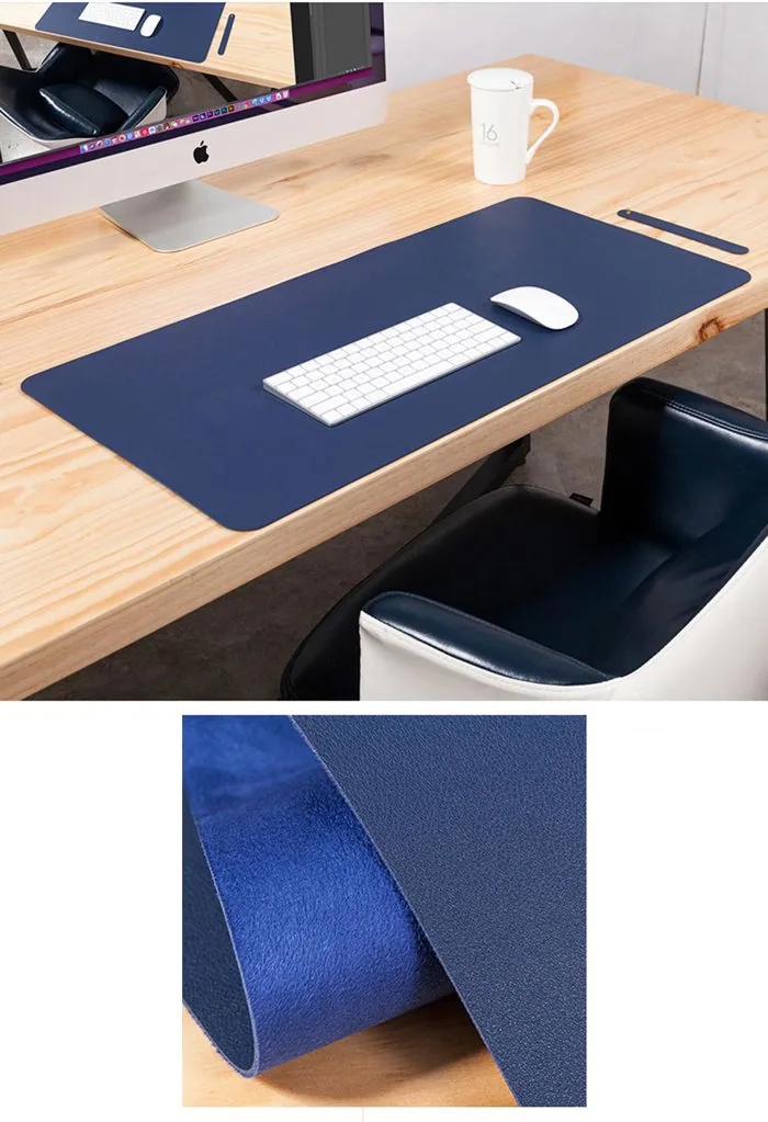 Tấm thảm da trải bàn làm việc DeskPad - Xanh Navy