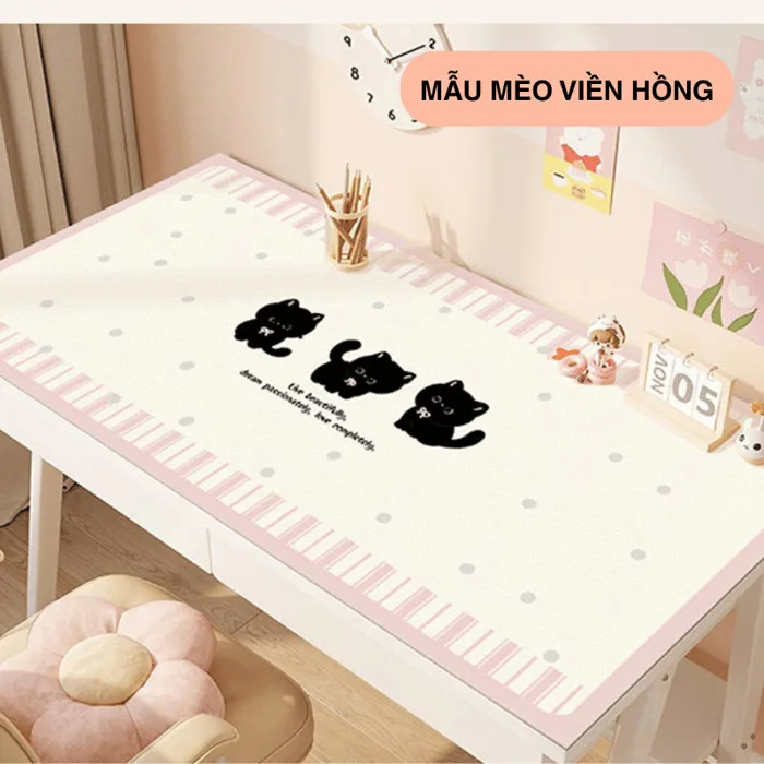 Tấm Lót Bàn Ăn Da PU Chống Nước, Bám Bẩn TRENDY Họa Tiết Dễ Thương, Khăn  Trải Bàn, Thảm Trải Bàn Học Sinh, Bàn Trà