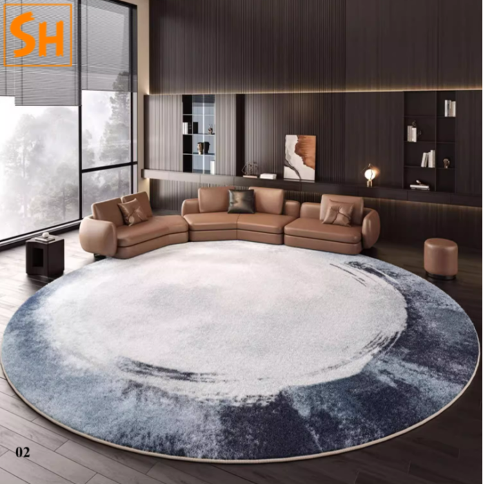 Thảm tròn chống thấm nước decor studio YX1249