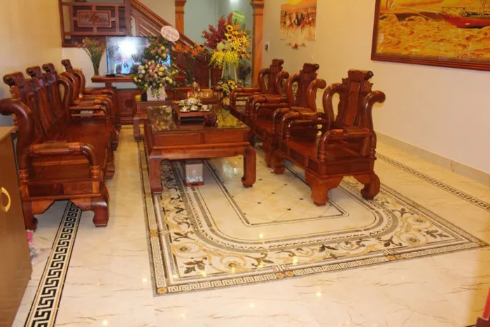 Mẫu gạch thảm trang trí phòng khách đẹp giá rẻ