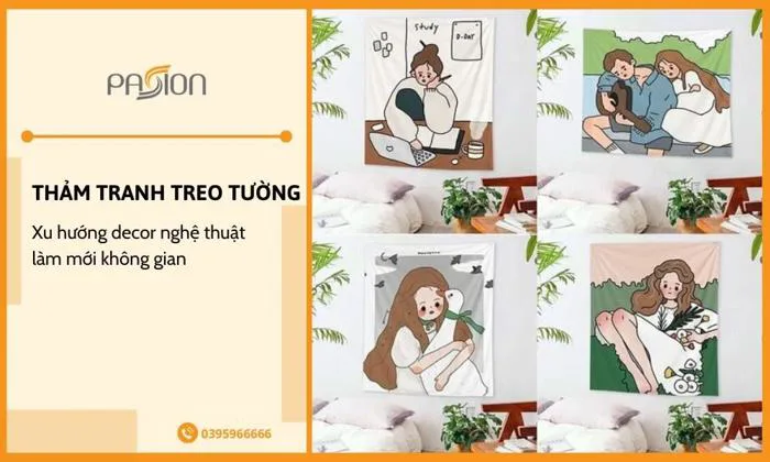 Thảm tranh treo tường: Xu hướng decor nghệ thuật làm mới không gian