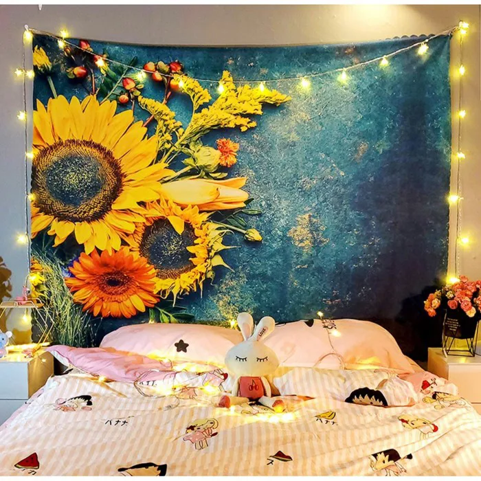 TẶNG MÓC TREO] Vải treo tường 1m5x1m3, thảm treo tường decor phòng ngủ,  tranh vải treo tường decor | Shopee Việt Nam