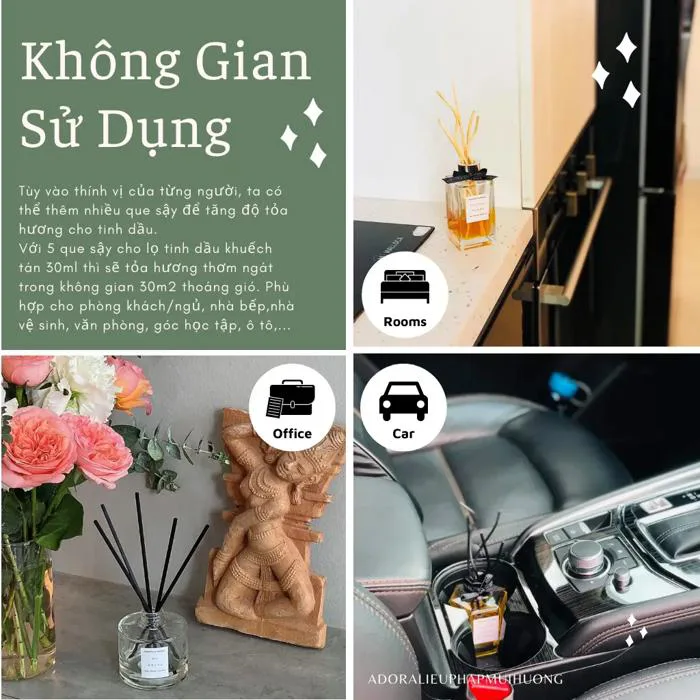 Tinh Dầu Khuếch Tán Bằng Que Sậy ADORA CANDLE Hỗ Trợ Giấc Ngủ - TikTok Shop  Vietnam