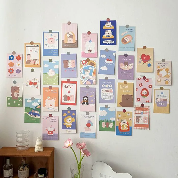 Set 30 ảnh dán tường trang trí bàn học