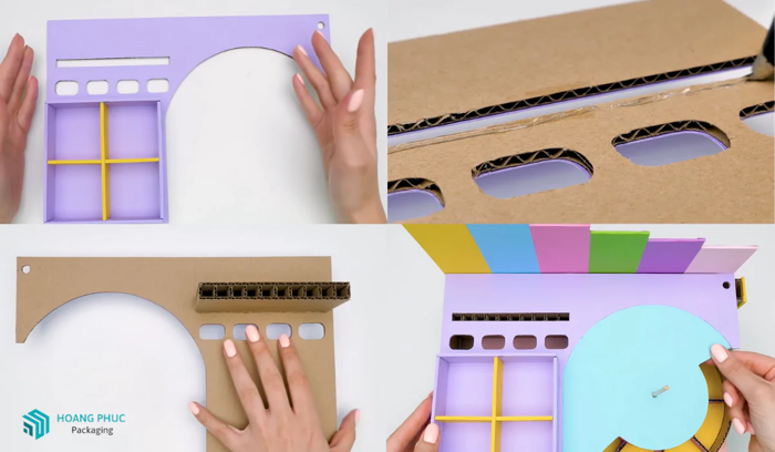 SỬ DỤNG BÌA CARTON ĐỂ LÀM ĐỒ DÙNG TRANG TRÍ GÓC HỌC TẬP CỦA TRẺ
