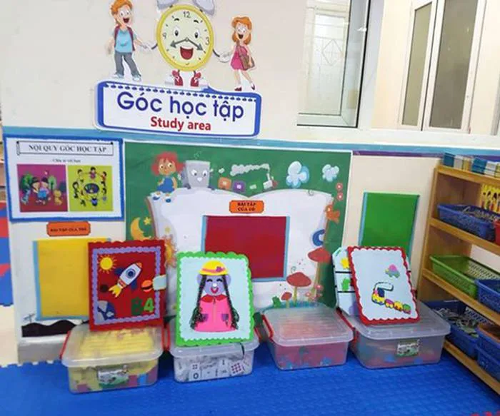 Trang trí góc bé đến lớp thu hút và đẹp mắt
