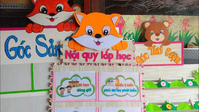 Trang trí góc học tập, góc thư viện, góc sản phẩm lớp học @