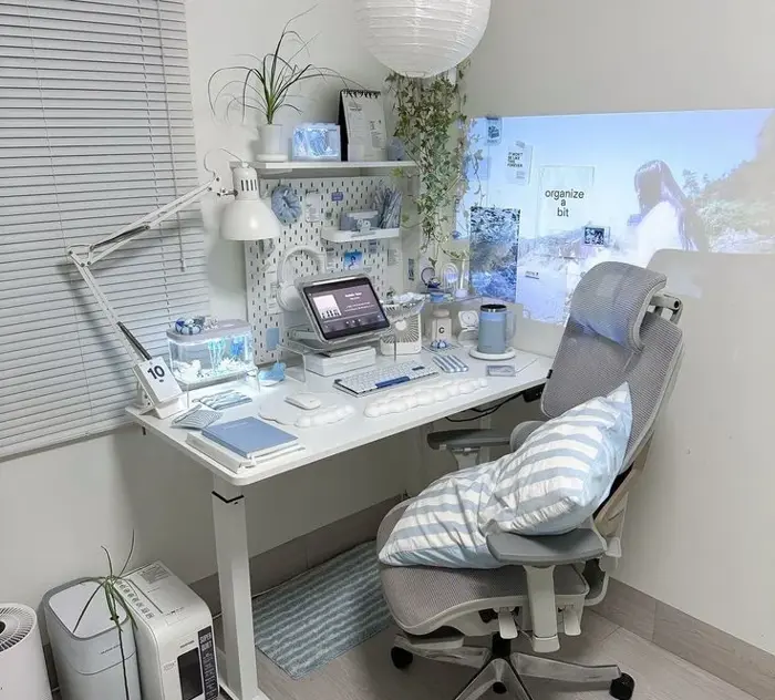 Bật mí các mẫu trang trí bàn học màu xanh ấn tượng nhất