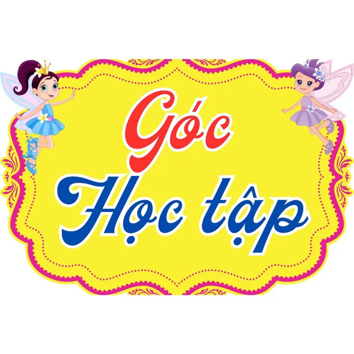 Góc Học Tập - Trang trí lớp học tiểu học, mầm non Chất liệu decal dán tường