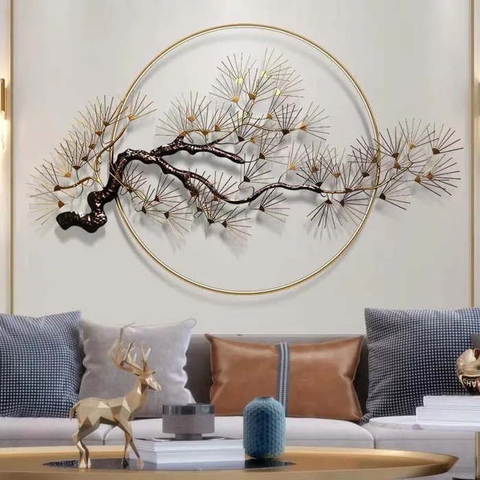 Tranh decor treo tường Cành tùng sang trọng KD02
