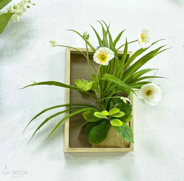 Tranh Hoa Treo Tường Decor Cửa Hiệu- KTH032 (20x30cm) Tổng Kho Sỉ Cây Giả  Trang Trí Lan Decor - Giá Từ Nhà Sản Xuất