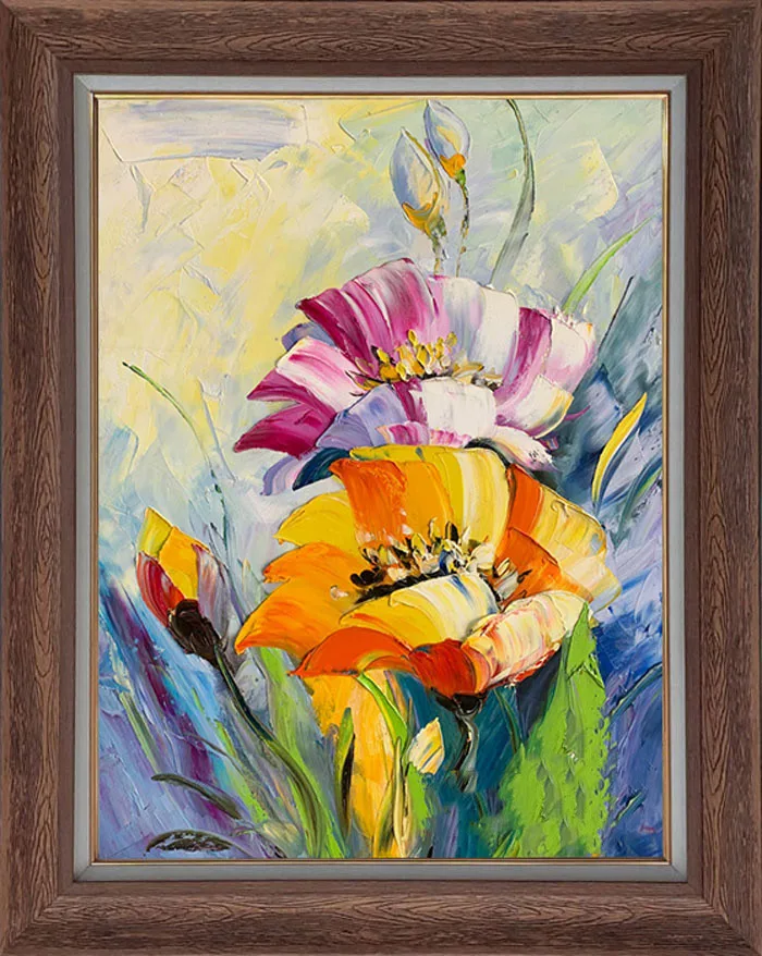 Tranh decor vẽ hoa ly VH035