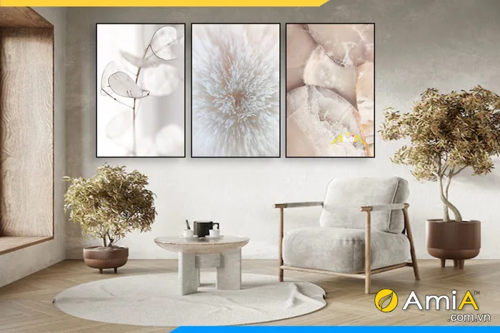 Tranh canvas decor phòng khách hiện đại AmiA 2227