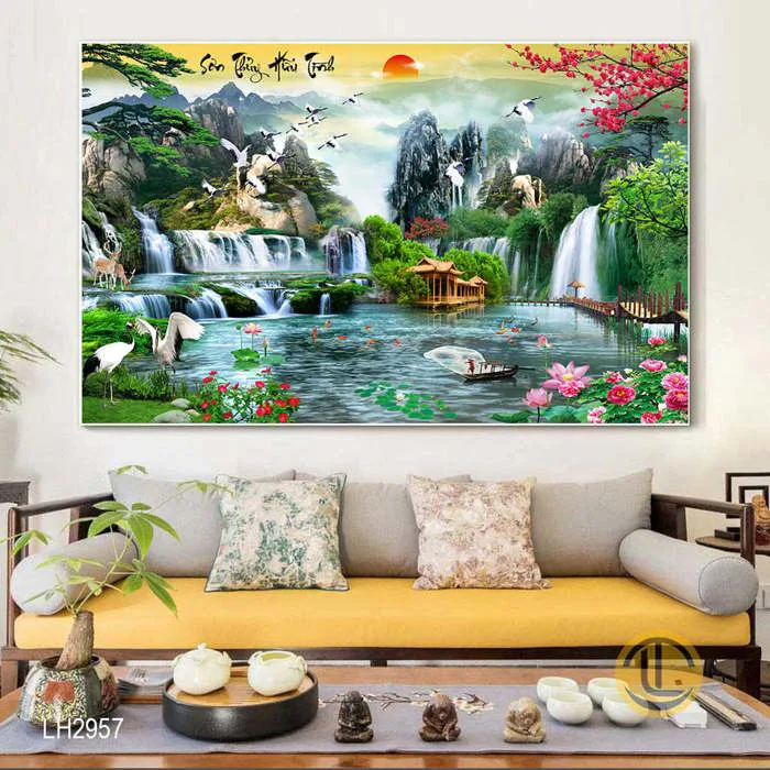Tranh treo phòng khách hiện đại, hợp phong thủy nhất 2025