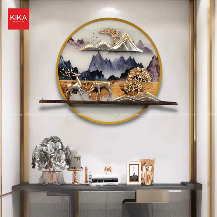 Tranh trang trí phòng khách thiết kế 3D đẹp - TD28