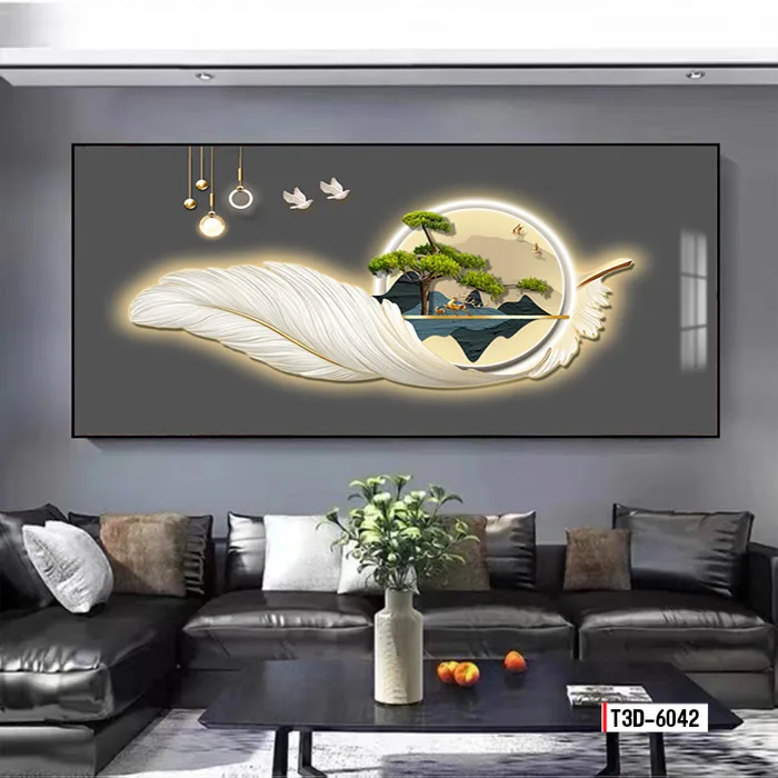 Tranh Phong cảnh thiên nhiên treo phòng khách, lối đi | Mã T3D-6042
