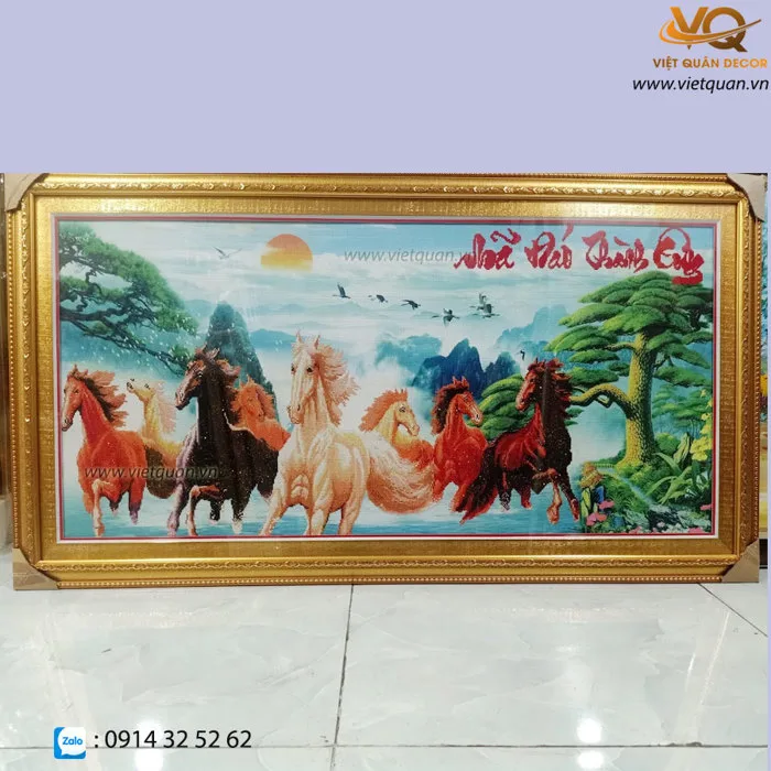 ĐÓNG KHUNG TRANH ĐÍNH ĐÁ VQKT 0003 - Việt Quân Decor