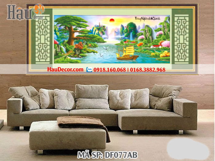 Kit tranh gắn đá - đính đá phong cảnh nước ngoài 1-2 mét