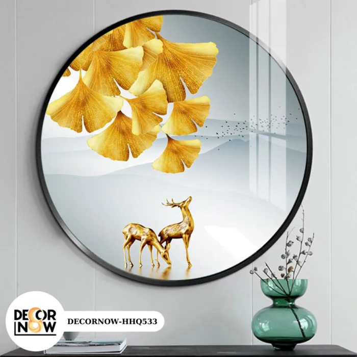 Tranh Tráng Gương Tròn, Tranh Treo Tường Hiện Đại - DECORNOW HD533