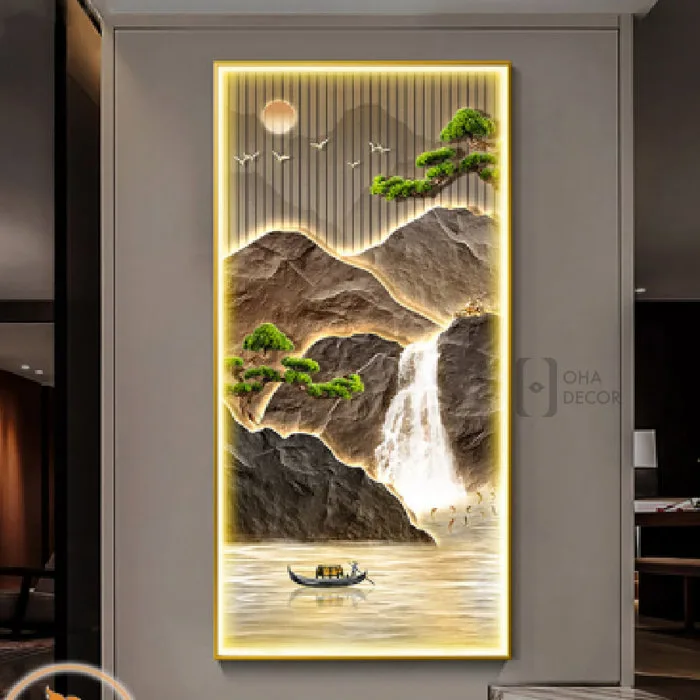 Tranh Treo Tường Phong Cảnh 3D Led - Thiết kế thi công trọn gói - Oha Decor