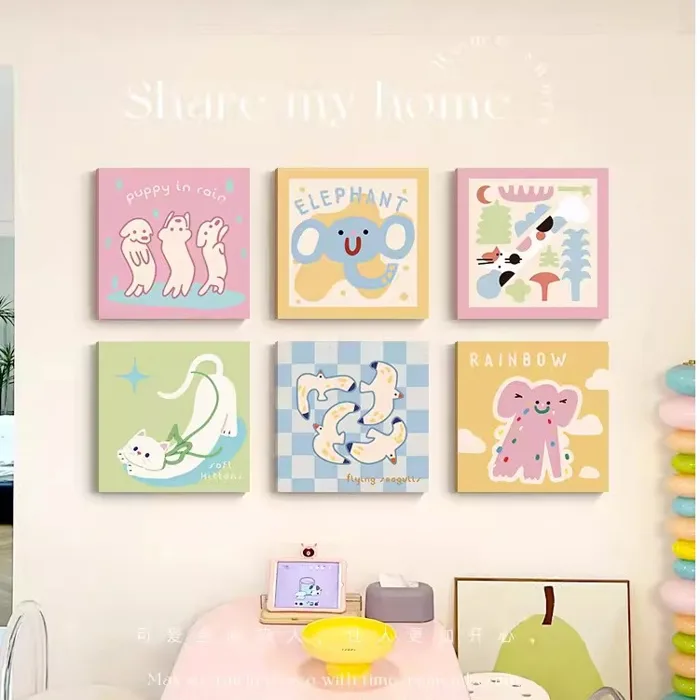 Tranh Decor Phong Cách Dễ Thương Cute - Tranh Canvas Treo Tường Decor Trang  Trí Phòng Trẻ Em, Phòng Nữ, Phòng Ngủ